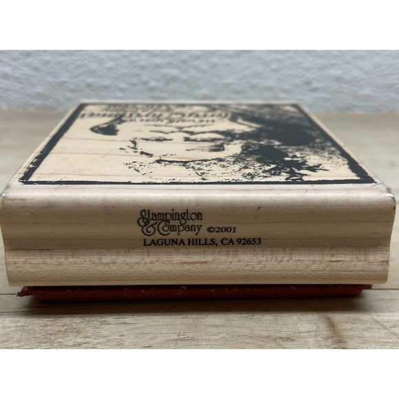 2001 Stampington Co. St. Nicholas Wood Mounted Rubber Stamp - Picture 3 of 6